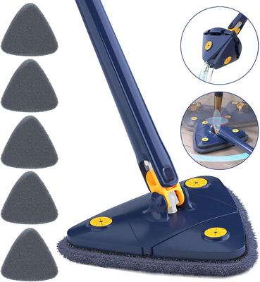 Blue Triangle Mop with Water Spray & Replaceable Pads
