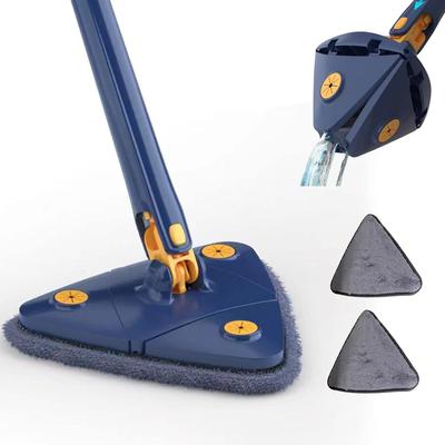 Blue Triangle Mop with Water Spray & Replaceable Pads