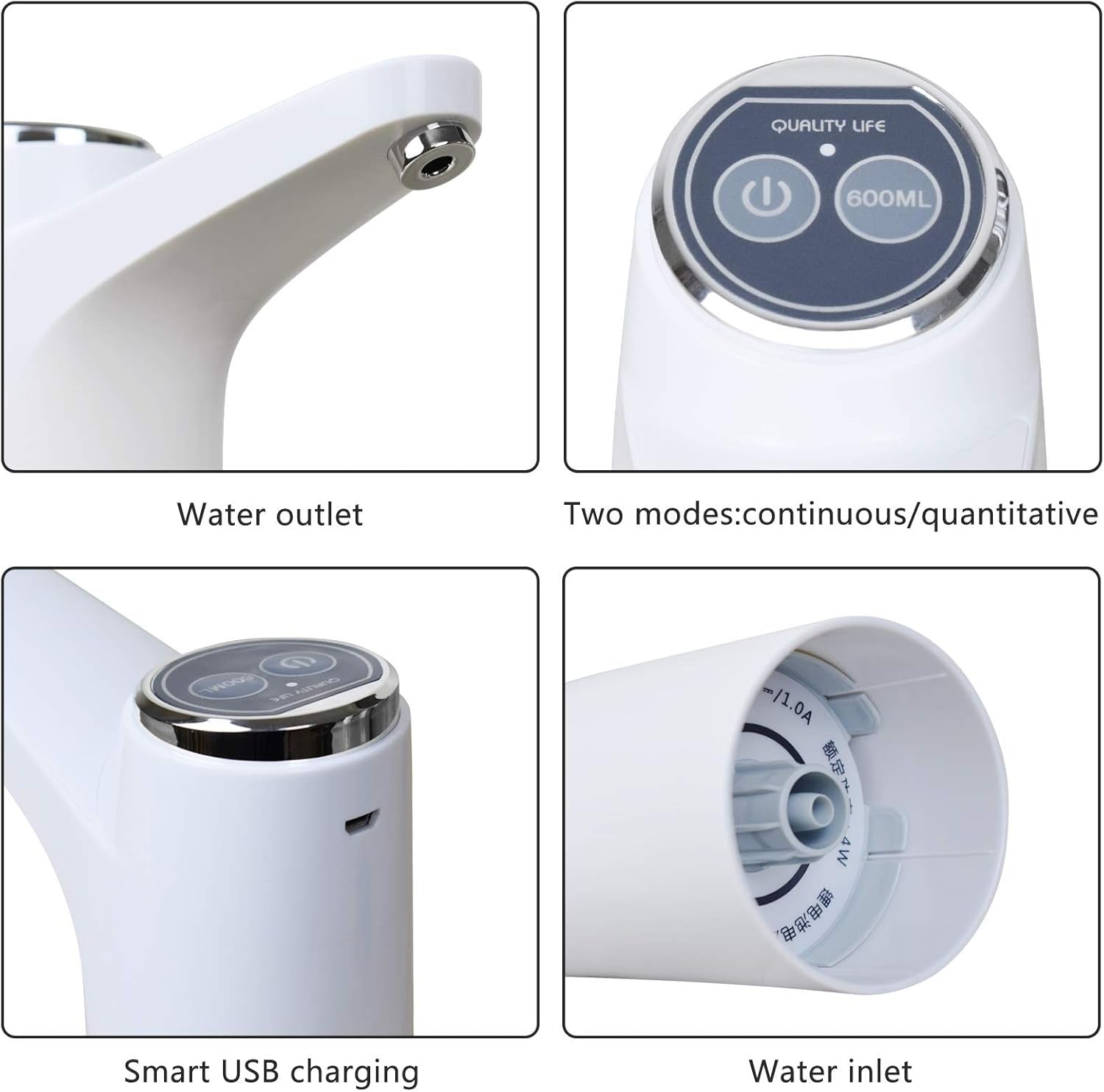 Touch Intelligent Electric Water Pump – Rechargeable Automatic Dispenser For Bottled Water With One -Touch
