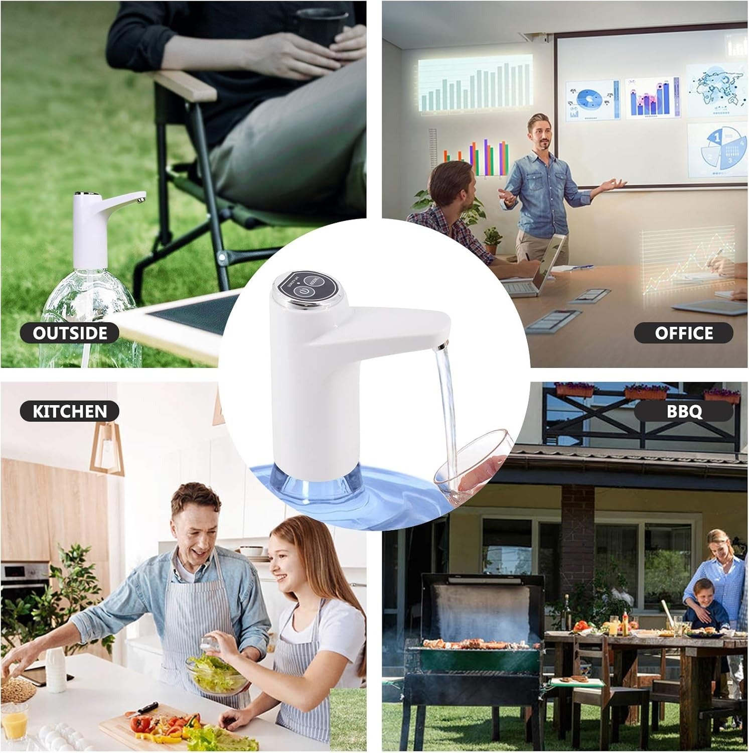 Touch Intelligent Electric Water Pump – Rechargeable Automatic Dispenser For Bottled Water With One -Touch