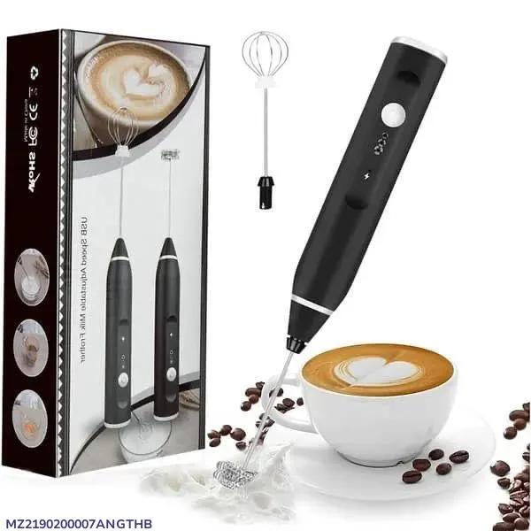 USB Rechargeable 2-in-1 Coffee Beater Black